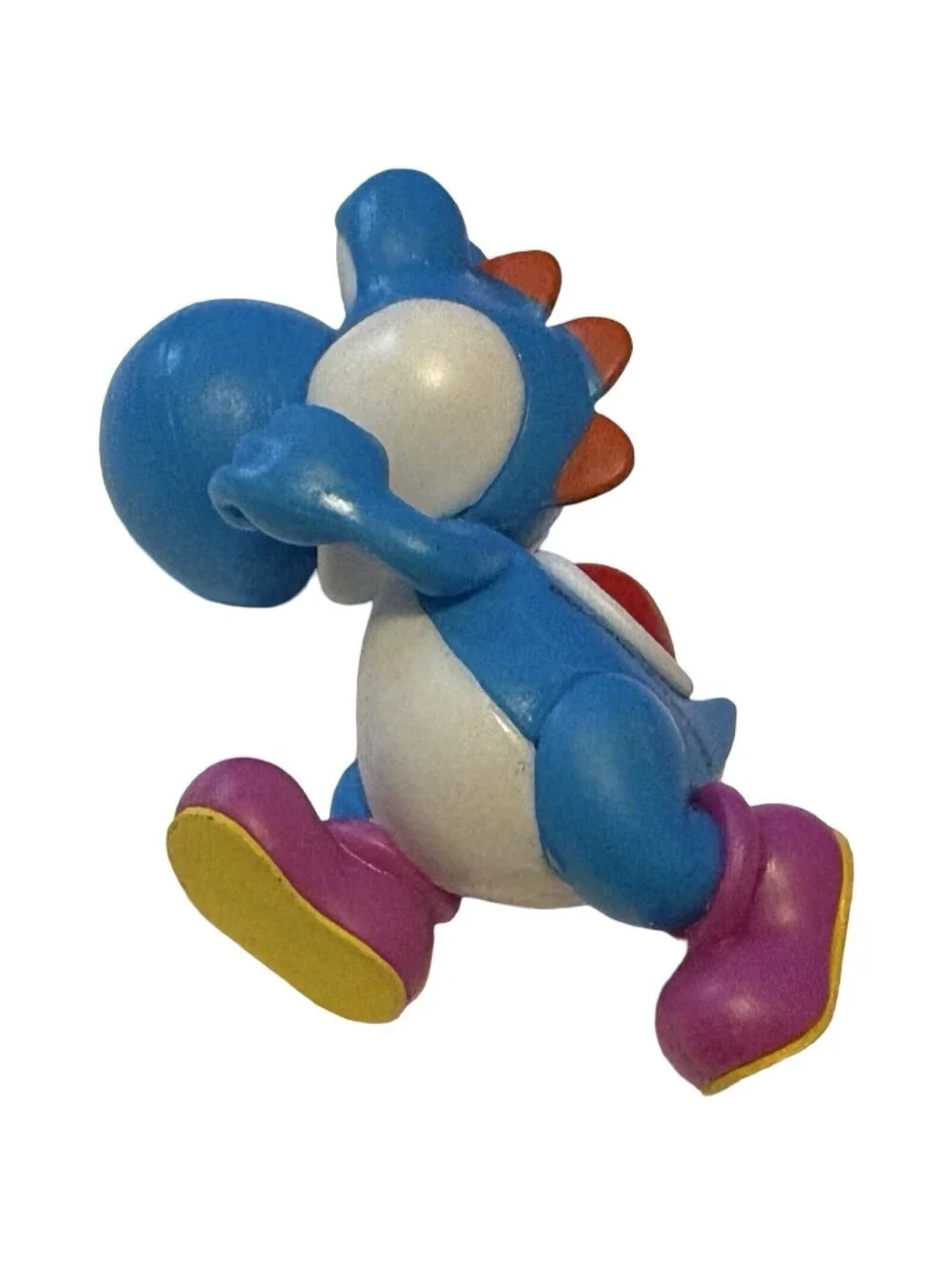 PVC Yoshi Light Blue Running Figure Jakks  2.5” World Of Nintendo Super Mario